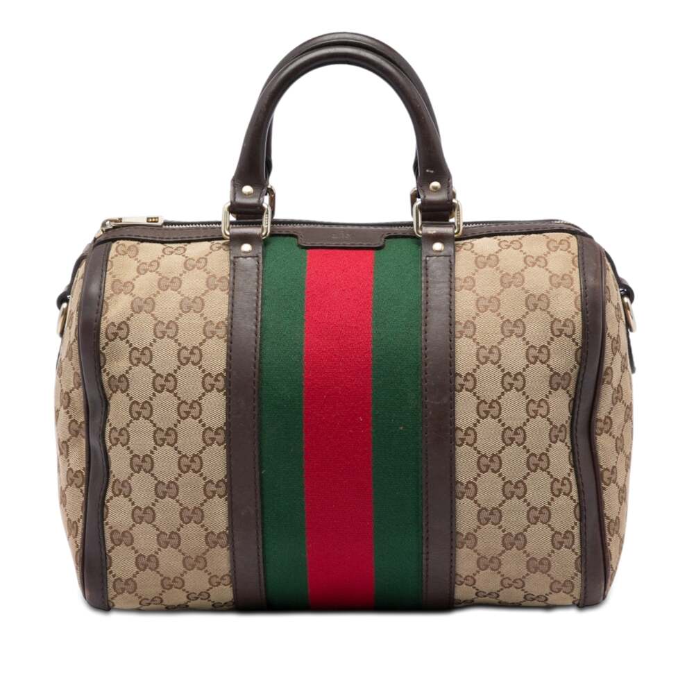 Gucci Vintage Web Boston Bag Gg Canvas #317034G99B